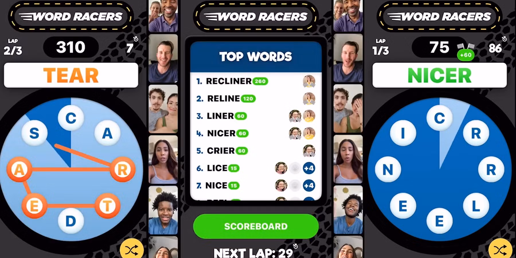 Diverse Word Racer Content